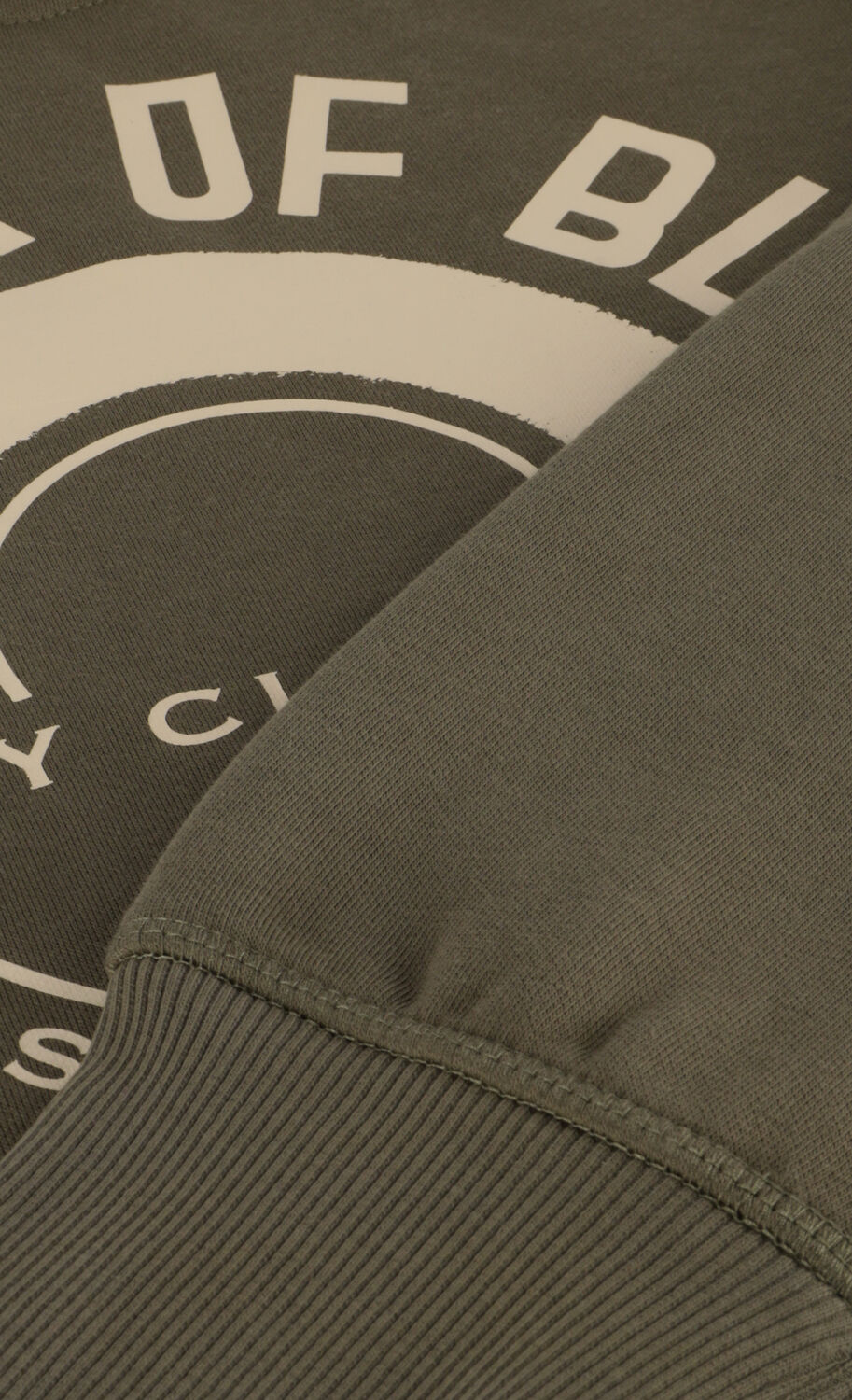 Olive BUTCHER OF BLUE Pullover ARMY CIRCLE CREW - large