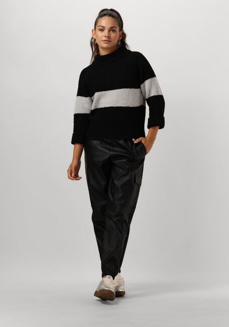 Schwarze PENN & INK Pullover 225 JUMPER STRIPE - large