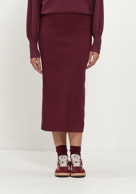 Bordeaux OBJECT Midirock OBJREYNARD HW KNIT SKIRT - large