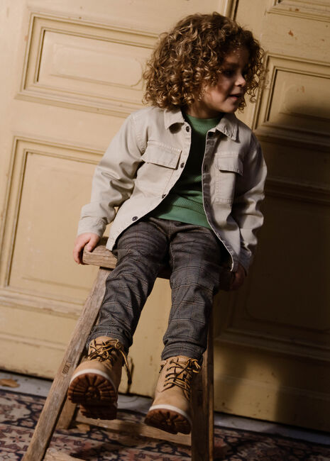 Braune DAILY7 Cargohosen CHECK PANTS - large