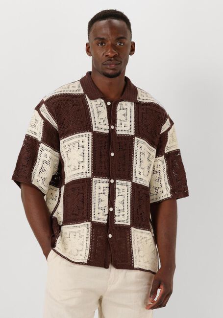 Braune WOODBIRD Casual-Oberhemd WBBANKS CROCHET KNIT - large