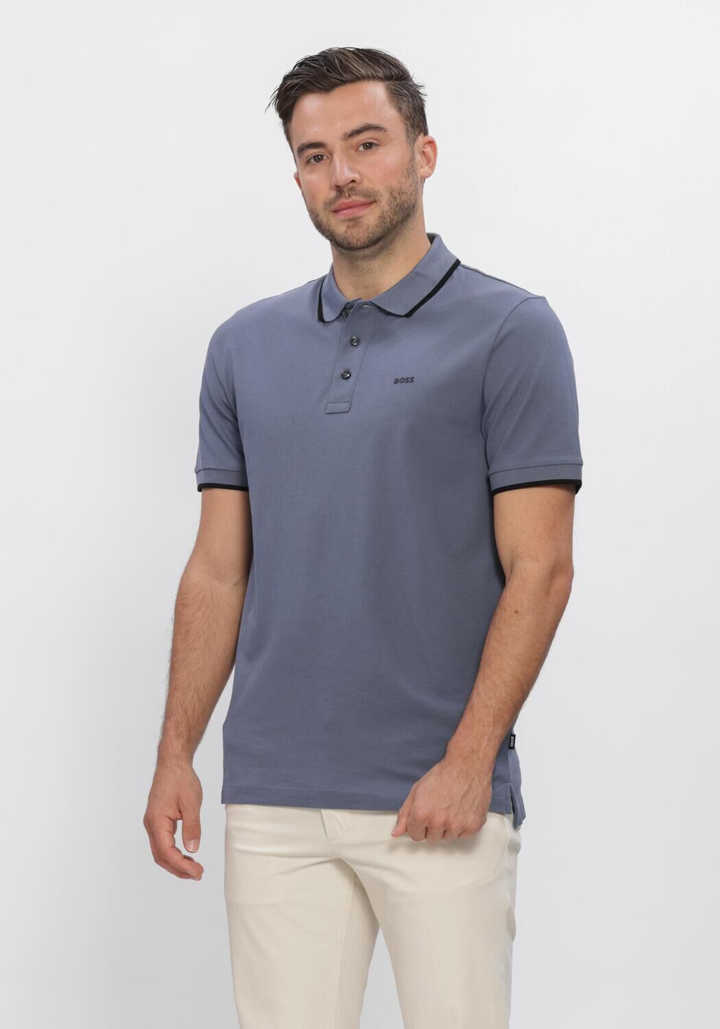 Blaue BOSS BLACK Polo-Shirt PARLAY 190 - large