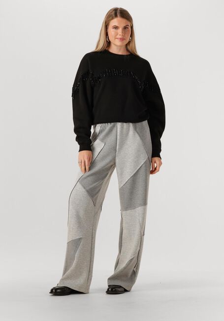 Schwarze CATWALK JUNKIE Pullover BEADED FRINGED SWEATER - large