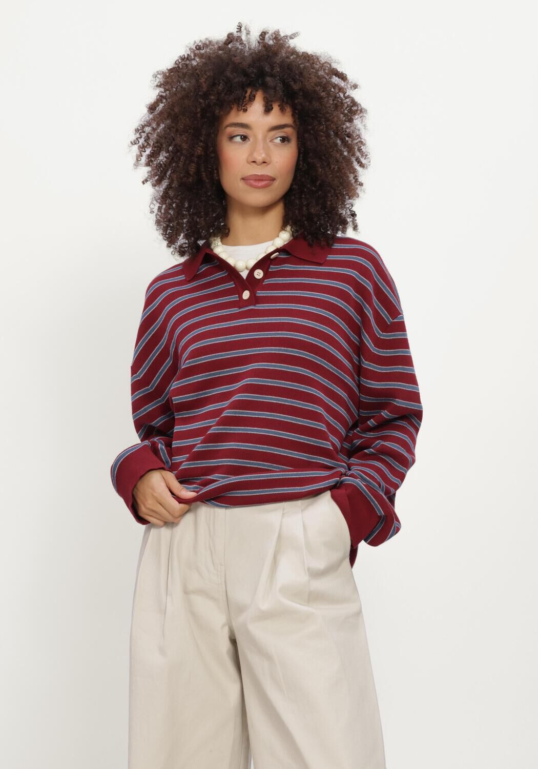 Bordeaux BOII STUDIOS Polo-Shirt VEGA CHECK SHIRT - large