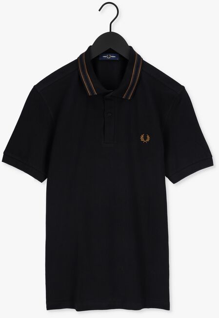 Schwarze FRED PERRY Polo-Shirt MEDAL STRIPE POLO SHIRT - large