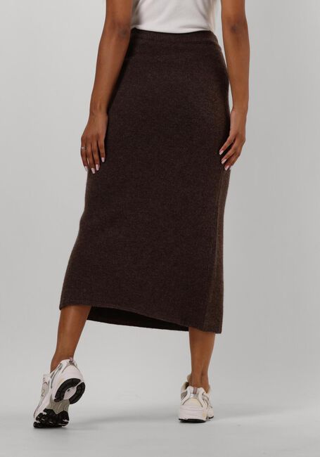 Braune NEO NOIR Midirock ASHANTI KNIT SKIRT - large