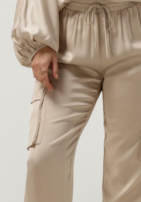 Beige RESORT FINEST Cargohosen SATIN CARGO PANTS - large