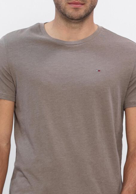 Taupe TOMMY JEANS T-shirt TJM XSLIM JASPE HTR TEE EXT - large