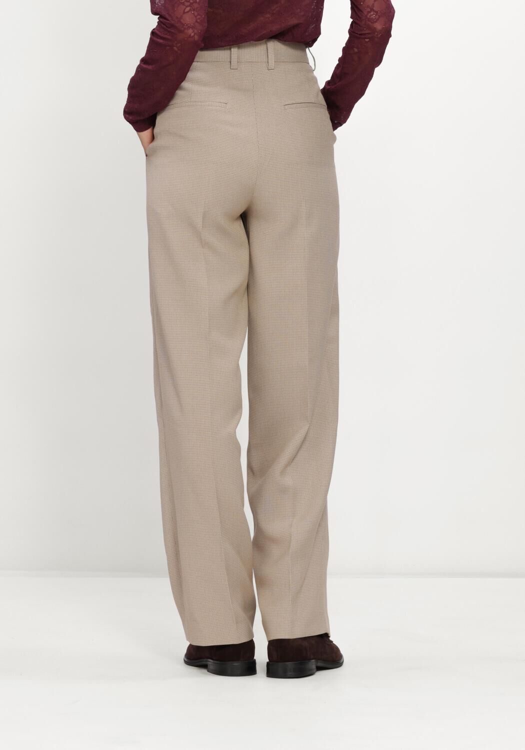 Beige CATWALK JUNKIE Weite Hose CHECK TAPERED TROUSERS - large