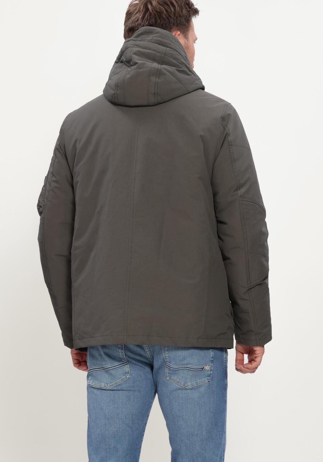 Dunkelgrau PME LEGEND Wattierte Jack SEMI LONG JACKET ROCK-PACK - large