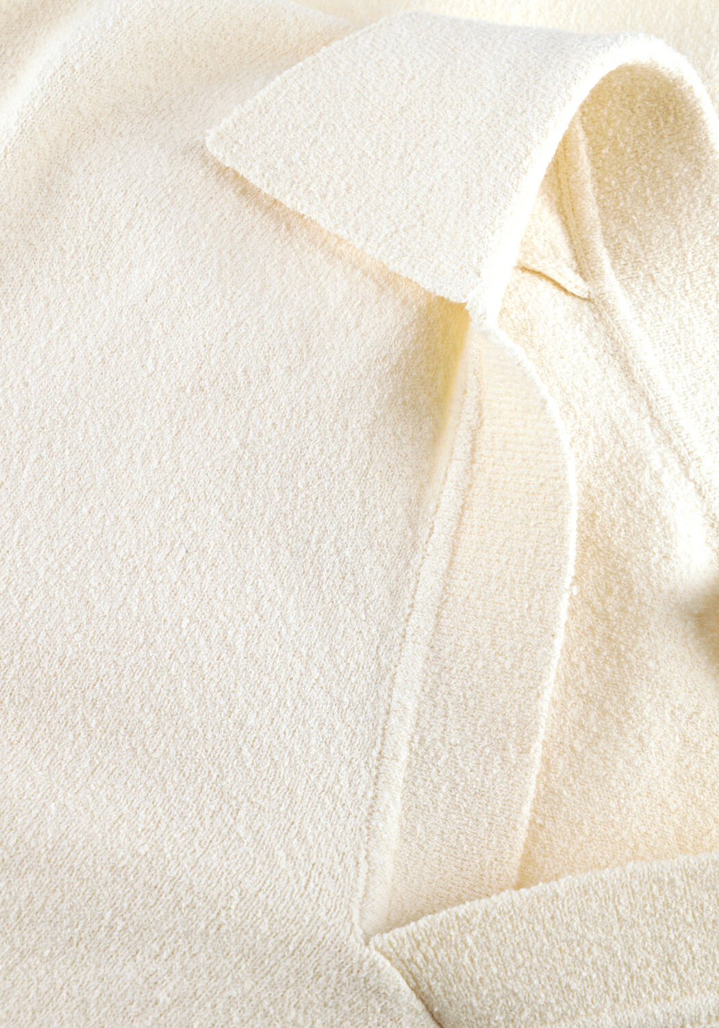 Ecru PROFUOMO Polo-Shirt POLO OPEN COLLAR COTTON CREPE - large