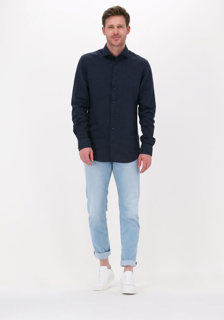 Dunkelblau PROFUOMO Casual-Oberhemd HARTGER W COTTON-LINNEN - large