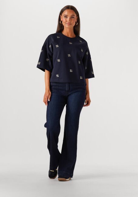 Dunkelblau SUMMUM T-shirt EMBELLISHED SHORTSLEEVE - large