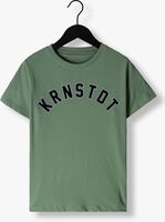 Grüne KRONSTADT T-shirt TIMMI ORGANIC/RECYCLED FLOCK PRINT TEE - medium