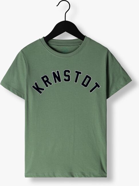 Grüne KRONSTADT T-shirt TIMMI ORGANIC/RECYCLED FLOCK PRINT TEE - large
