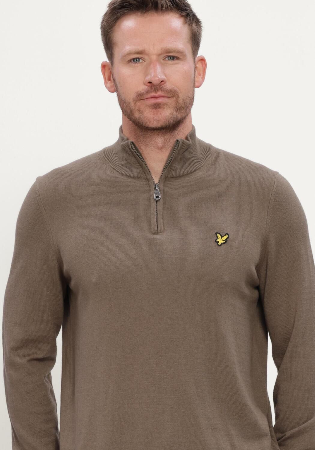 Braune LYLE & SCOTT Pullover COTTON MERINO QUARTER ZIP JUMPER - large