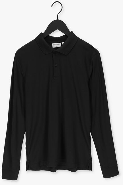 Schwarze CALVIN KLEIN Polo-Shirt SMOOTH COTTON SLIM LS POLO - large