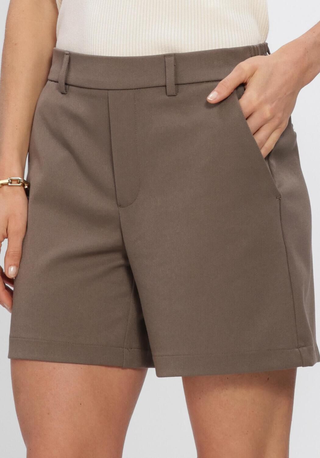 Beige OBJECT Kurze Hose OBJLISA MW RE SHORTS - large