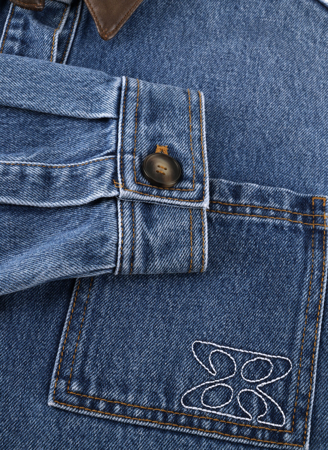 Blaue STUDIO AR Jeansjacke LIGIA DENIM - large