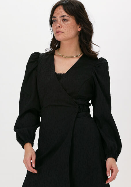 Schwarze SELECTED FEMME Minikleid SLFTANKA LS SHORT WRAP DRESS B - large