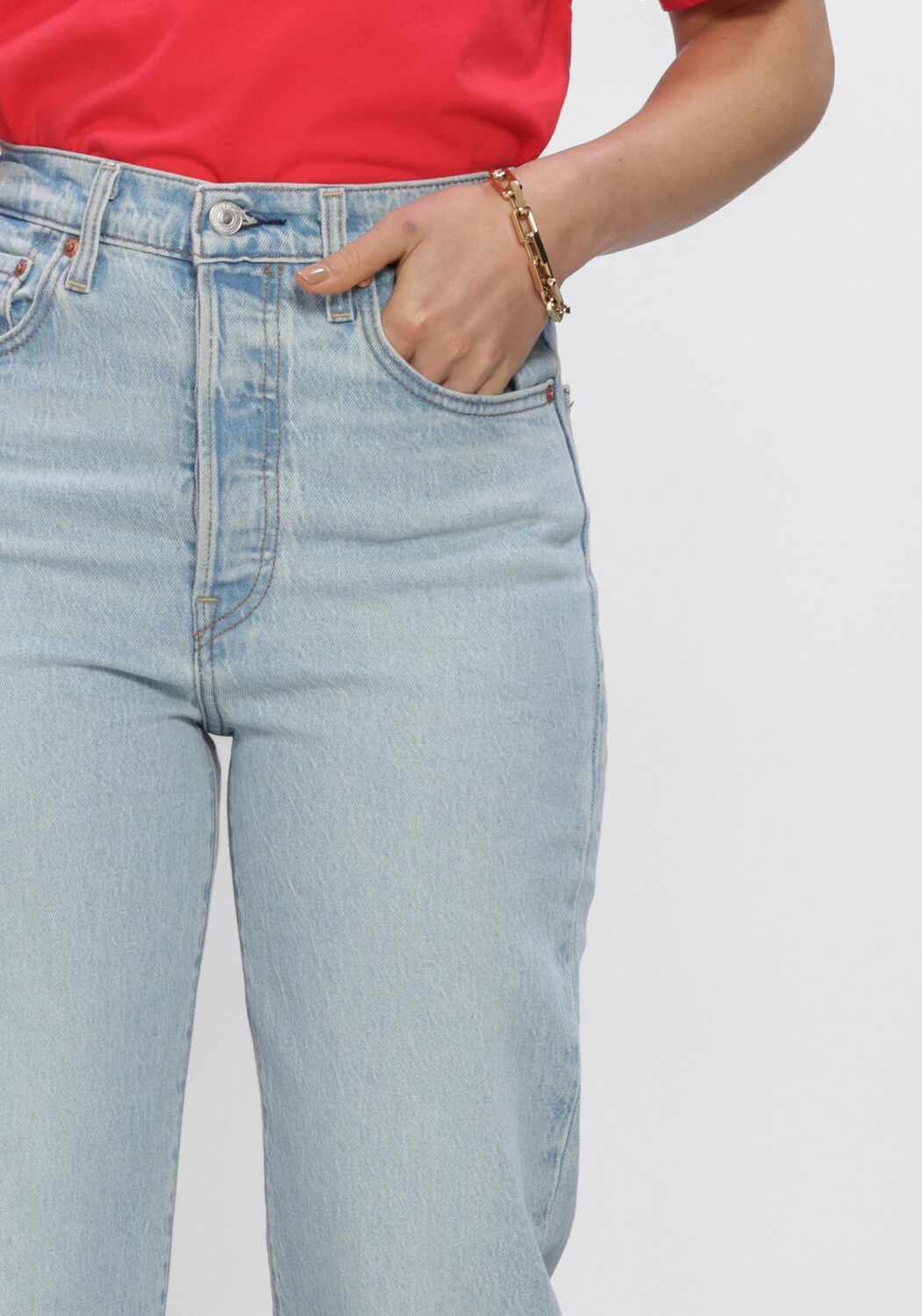 Blaue LEVI'S Straight leg jeans RIBCAGE FULL LENGTH - large