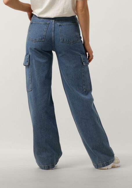Blaue ALIX THE LABEL Straight leg jeans LADIES WOVEN DENIM CARGO PANTS - large