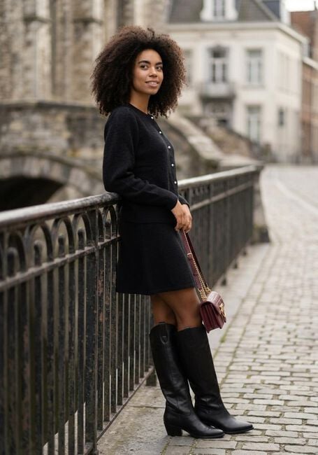 Schwarze NEO NOIR Minirock GISA KNIT SKIRT - large