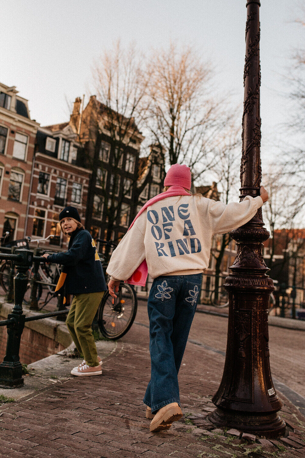 Dunkelblau JENEST Wide jeans SERA DENIM PANTS - large