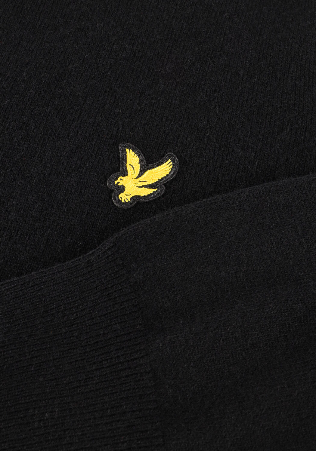 Schwarze LYLE & SCOTT Pullover LAMBSWOOL BLEND CREW NECK JUMPER - large