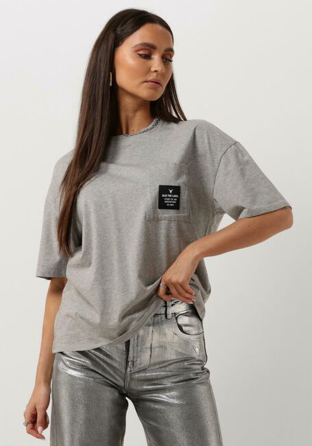 Hellgrau ALIX THE LABEL T-shirt LADIES KNITTED LABEL T-SHIRT - large