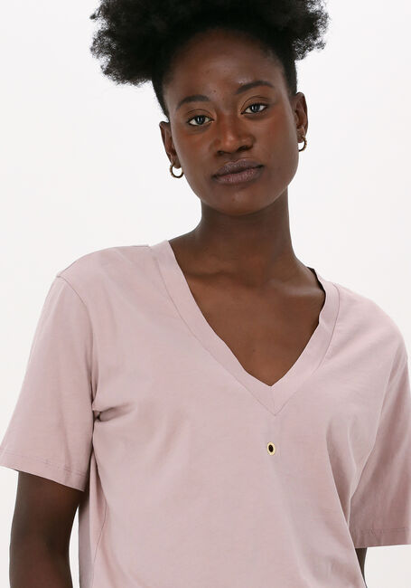 Lilane 10DAYS T-shirt V-NECK TEE EYELET - large
