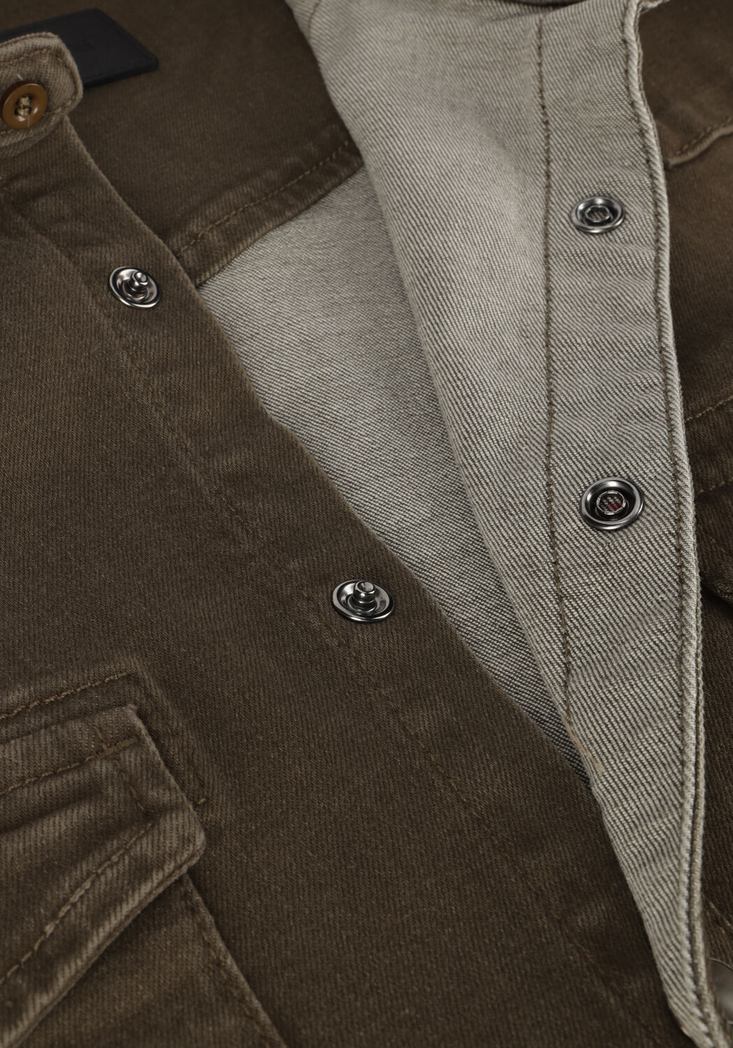 Gr&uuml;ne PUREWHITE Overshirt DENIM SHIRT WITH PEARL BUTTONS - large