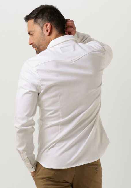 Weiße PUREWHITE Overshirt DENIM SHIRT WITH PRESSBUTTONS AND POCKETS ON CHEST - large