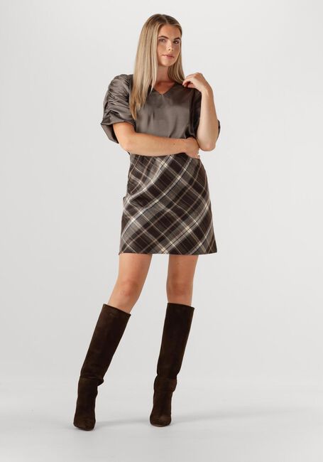 Braune NEO NOIR Minirock LUNNA CHECK SKIRT - large