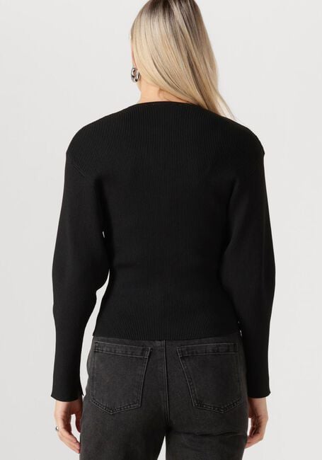 Schwarze NEO NOIR Strickjacke BRIANO STITCH KNIT CARDIGAN - large