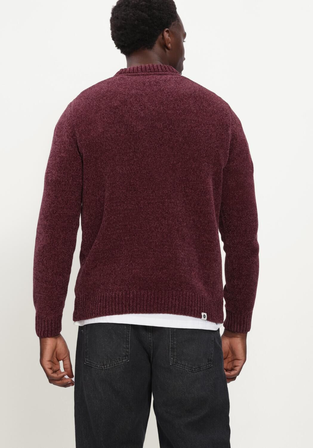 Bordeaux ANERKJENDT Pullover AKSUNE CHENILLE KNIT - large