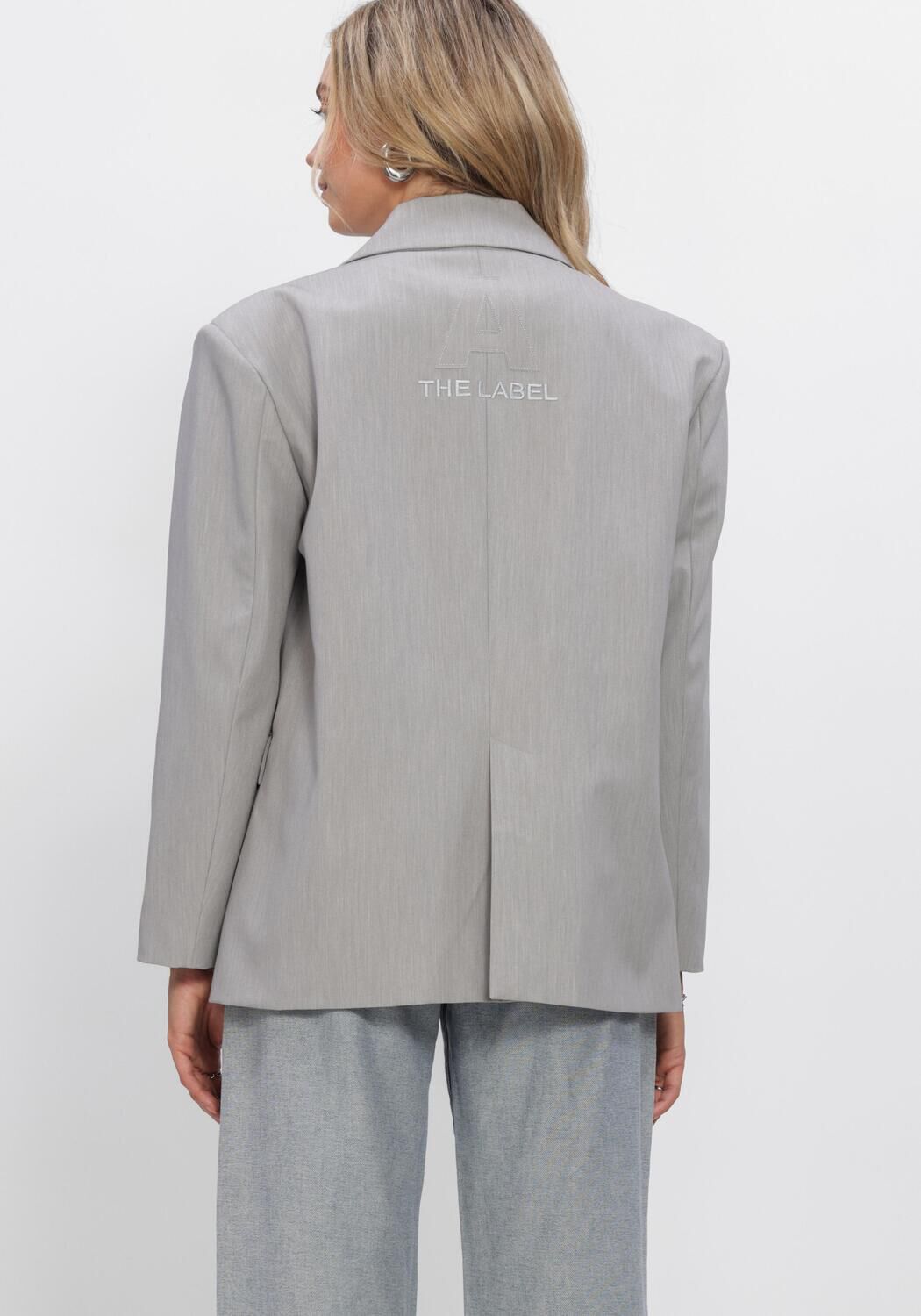 Graue ALIX THE LABEL Blazer LADIES WOVEN CLEAN MIX BLAZER - large