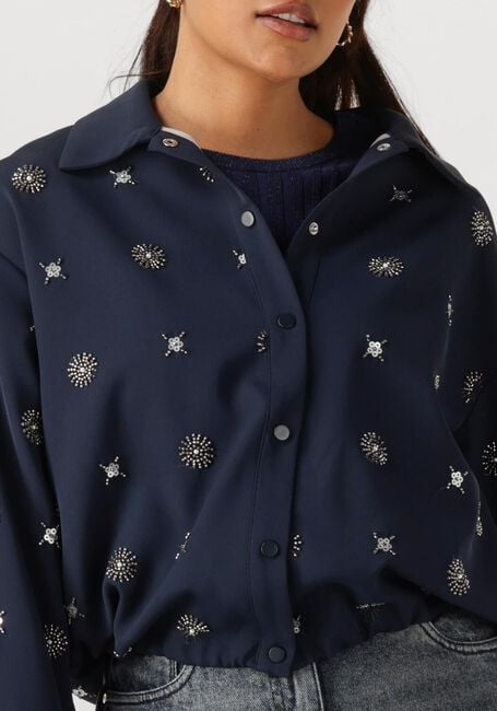 Dunkelblau NUKUS Blusen NEWPORT BLOUSE EMBROIDERY - large