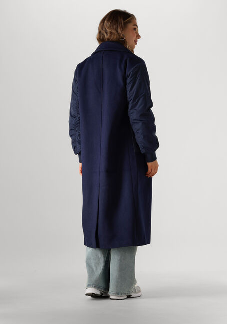 Dunkelblau COLOURFUL REBEL Mäntel ADA CONTRAST WOOL LONG COAT - large