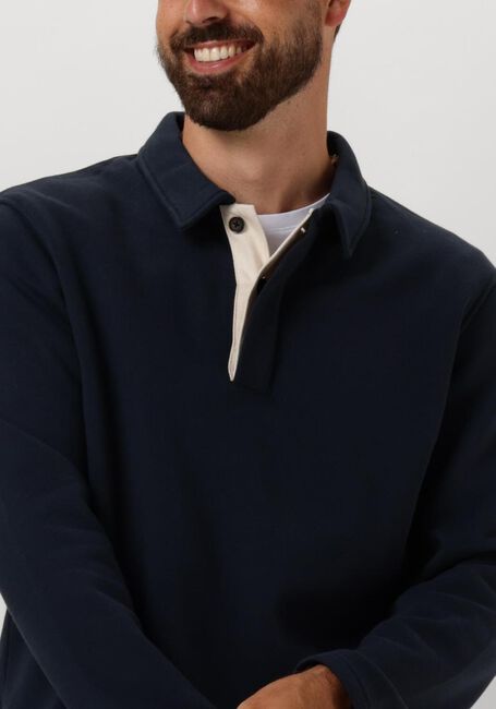 Blaue ANERKJENDT Pullover AKSOREN POLO SWEAT - large