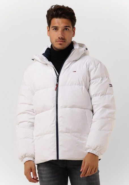 Weiße TOMMY JEANS Wattierte Jack TJM ESSENTIAL DOWN JACKET - large