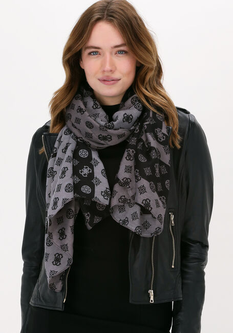 Schwarze GUESS Schal BEA PRINTED SCARF - large
