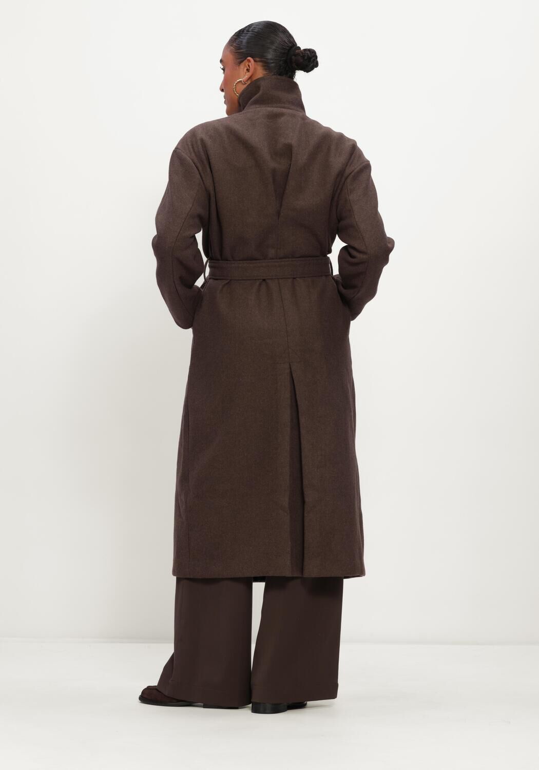 Braune MSCH COPENHAGEN M&auml;ntel MSCHKEOLA SECILIA WOOL COAT - large