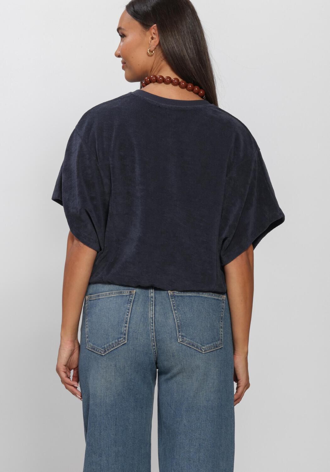 Dunkelblau BY-BAR T-shirt NUKI SLUB TOP - large