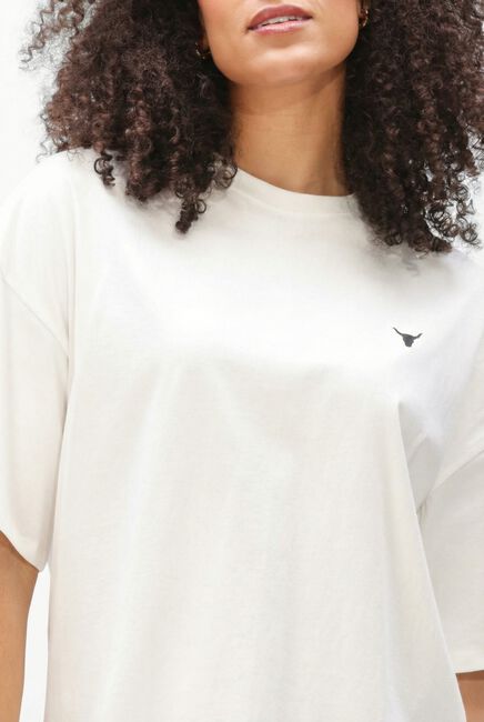 Wei&szlig;e ALIX THE LABEL T-shirt LADIES KNITTED BULL T-SHIRT - large