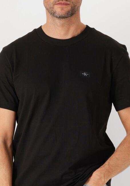Schwarze CALVIN KLEIN T-shirt WOVEN LABEL REGULAR TEE - large