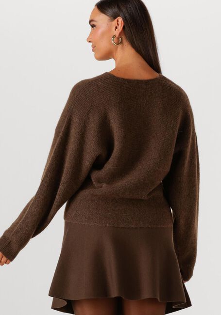 Braune MSCH COPENHAGEN Pullover MSCHZINELLE HOPE WRAP PULLOVER - large