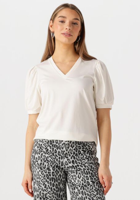 Ecru OBJECT Top OBJCAROLINE S/S TOP - large