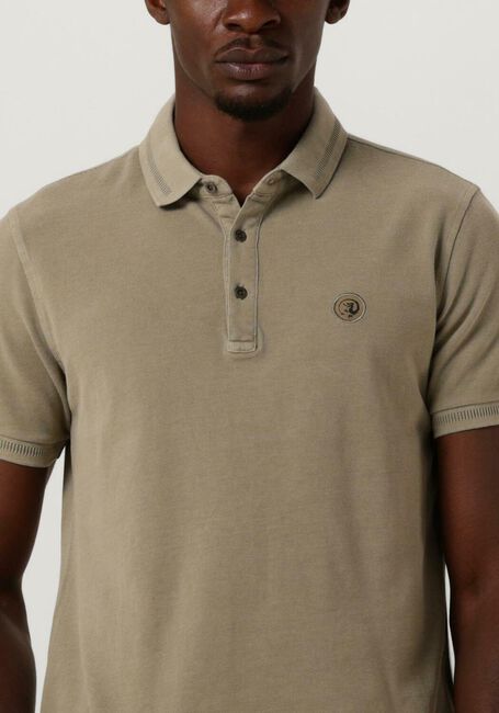 Olive CAST IRON Polo-Shirt SHORT SLEEVE POLO INJECTED COTTON PIQUE - large