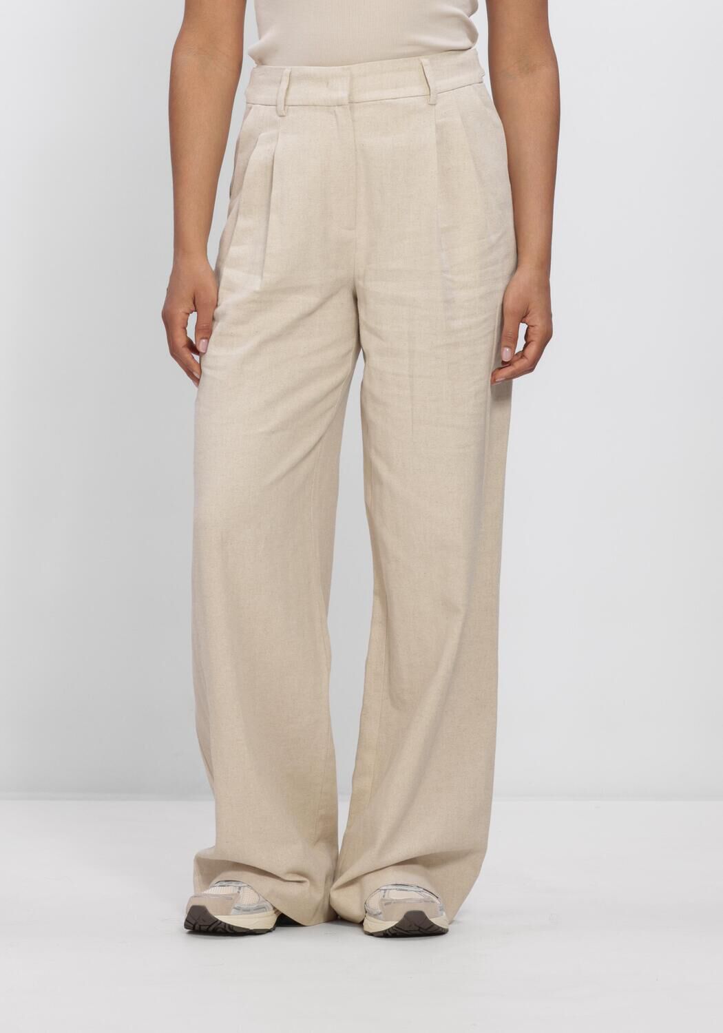 Beige CO'COUTURE Hosen LEENACC LINEN PLEAT LL PANT - large